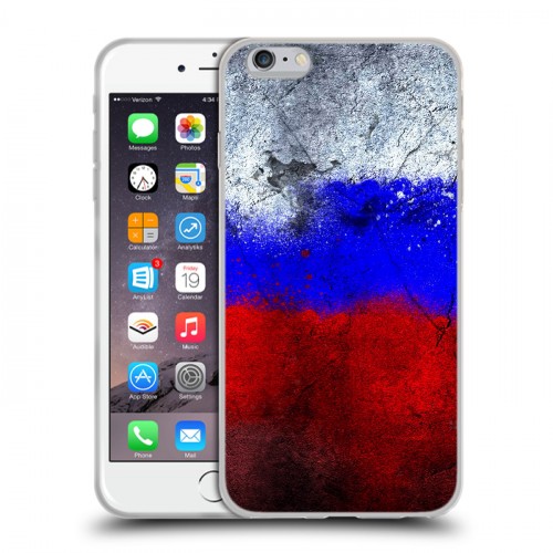 Дизайнерский силиконовый чехол для Iphone 6 Plus/6s Plus Российский флаг