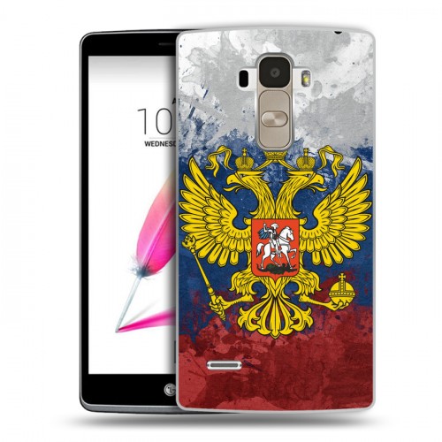 Дизайнерский пластиковый чехол для LG G4 Stylus Российский флаг и герб