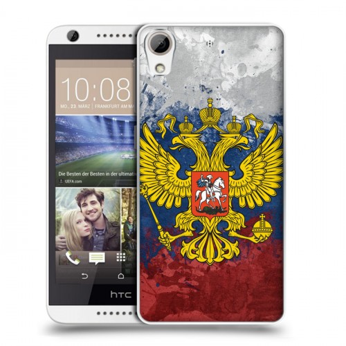 Дизайнерский силиконовый чехол для HTC Desire 626 Российский флаг и герб