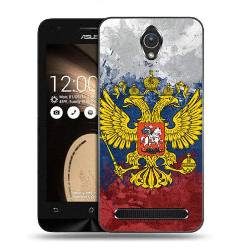 Дизайнерский пластиковый чехол для ASUS Zenfone Go Российский флаг и герб