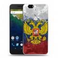 Дизайнерский силиконовый чехол для Google Huawei Nexus 6P Российский флаг и герб