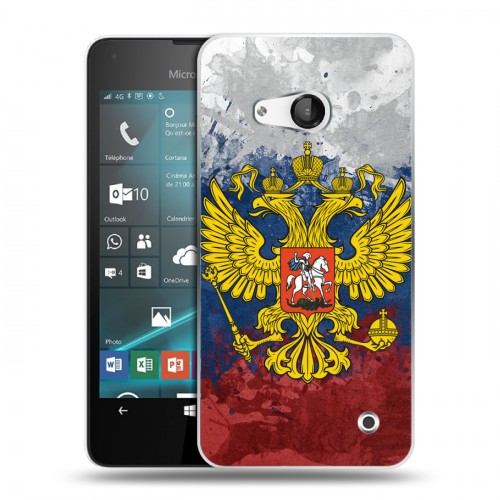 Дизайнерский пластиковый чехол для Microsoft Lumia 550 Российский флаг и герб