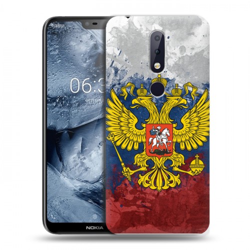 Дизайнерский силиконовый чехол для Nokia 6.1 Plus Российский флаг и герб