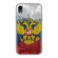 Дизайнерский силиконовый чехол для Iphone Xr Российский флаг и герб