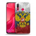 Дизайнерский пластиковый чехол для Huawei Nova 4 Российский флаг и герб