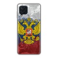 Дизайнерский пластиковый чехол для Samsung Galaxy A22 Российский флаг и герб