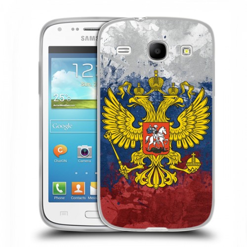 Дизайнерский пластиковый чехол для Samsung Galaxy Core Российский флаг и герб