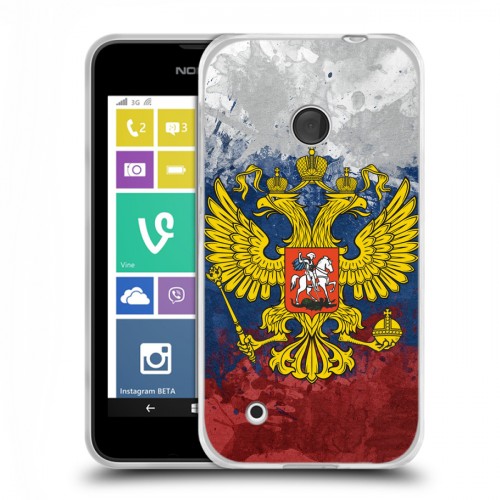 Дизайнерский пластиковый чехол для Nokia Lumia 530 Российский флаг и герб