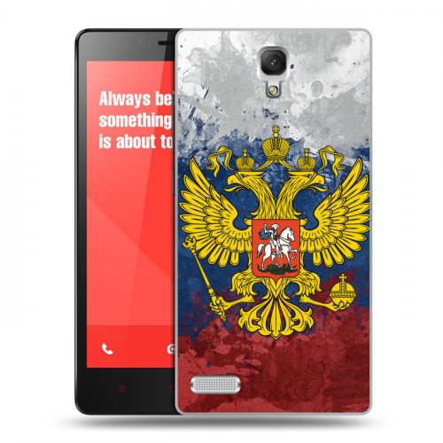 Дизайнерский пластиковый чехол для Xiaomi RedMi Note Российский флаг и герб