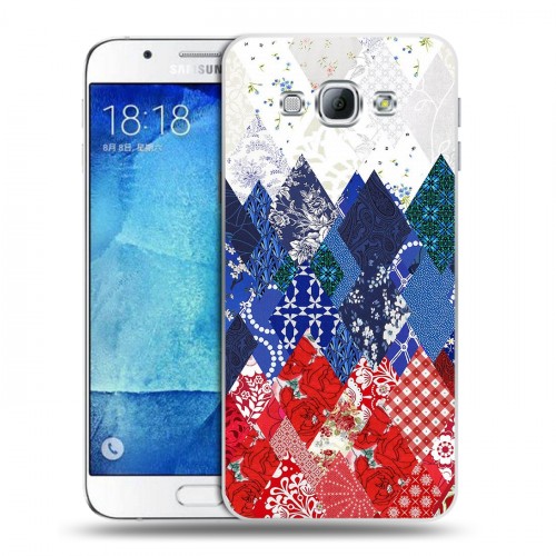 Дизайнерский пластиковый чехол для Samsung Galaxy A8 Российский флаг