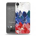 Дизайнерский пластиковый чехол для HTC Desire 530 Российский флаг