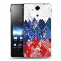 Дизайнерский пластиковый чехол для Sony Xperia TX Российский флаг