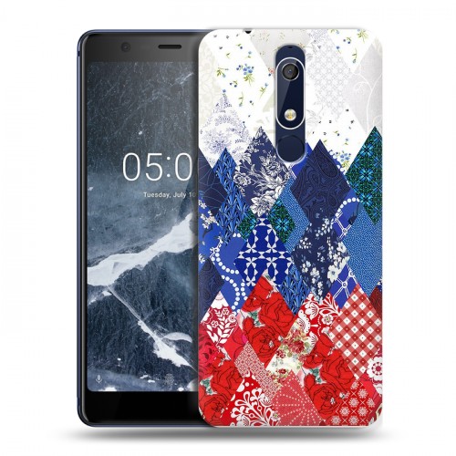 Дизайнерский пластиковый чехол для Nokia 5.1 Российский флаг