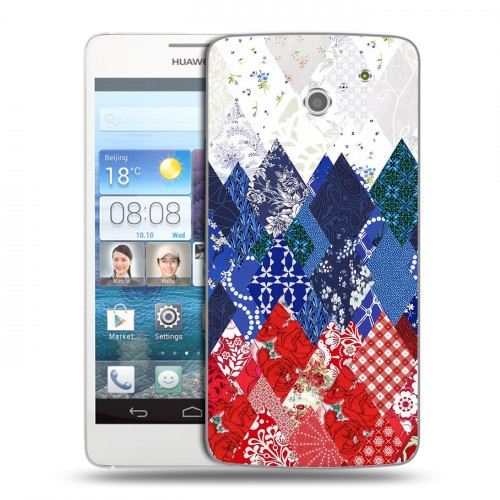 Дизайнерский пластиковый чехол для Huawei Ascend D2 Российский флаг