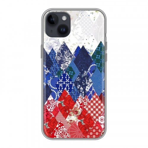 Дизайнерский пластиковый чехол для Iphone 14 Plus Российский флаг