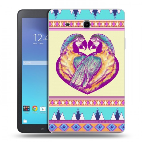 Дизайнерский силиконовый чехол для Samsung Galaxy Tab E 9.6 Абстрактные птицы