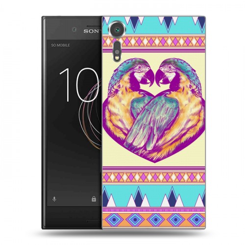 Дизайнерский пластиковый чехол для Sony Xperia XZs Абстрактные птицы