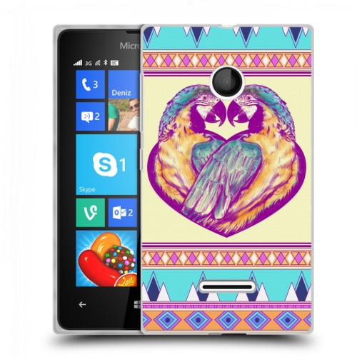 Дизайнерский пластиковый чехол для Microsoft Lumia 435 Абстрактные птицы