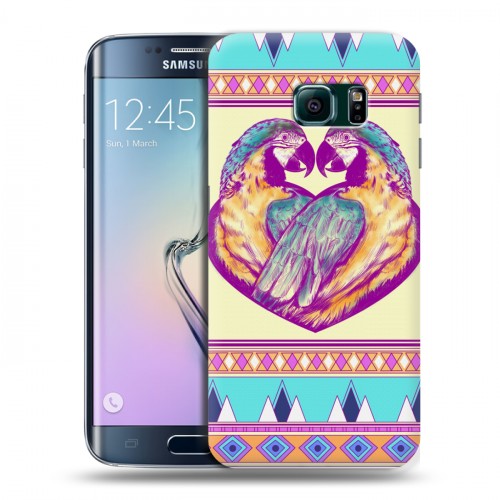 Дизайнерский пластиковый чехол для Samsung Galaxy S6 Edge Абстрактные птицы