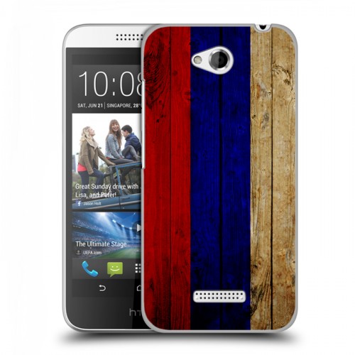 Дизайнерский силиконовый чехол для HTC Desire 616 Российский флаг