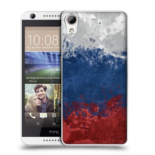 Дизайнерский силиконовый чехол для HTC Desire 626 Российский флаг