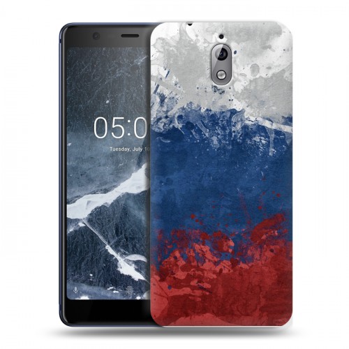 Дизайнерский силиконовый чехол для Nokia 3.1 Российский флаг