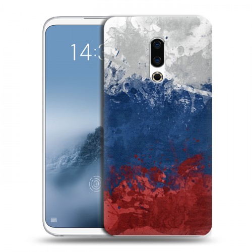 Дизайнерский силиконовый чехол для Meizu 16th Plus Российский флаг