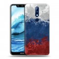 Дизайнерский пластиковый чехол для Nokia 5.1 Plus Российский флаг