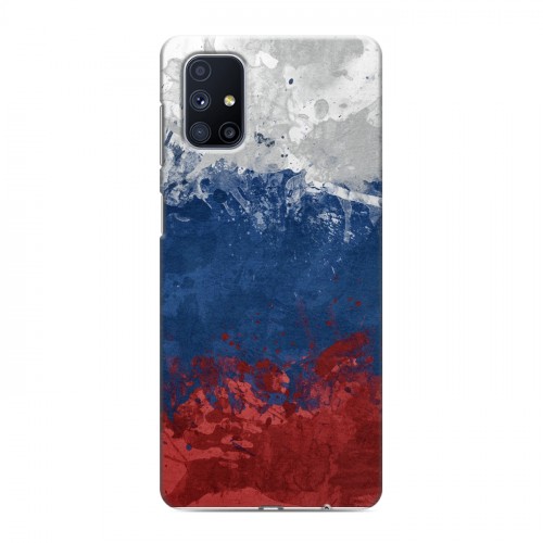 Дизайнерский силиконовый с усиленными углами чехол для Samsung Galaxy M51 Российский флаг