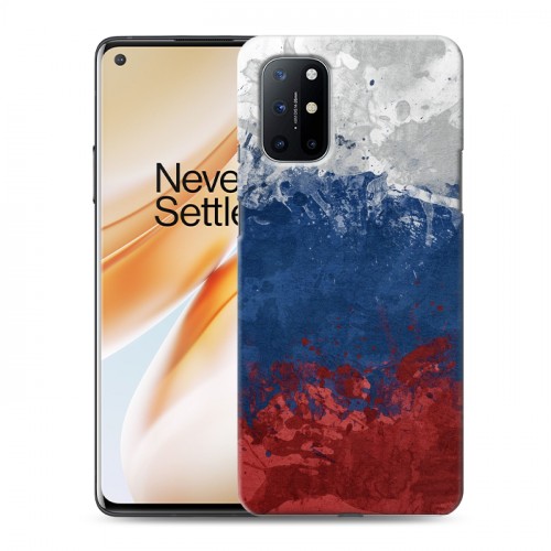 Дизайнерский пластиковый чехол для OnePlus 8T Российский флаг