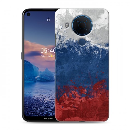 Дизайнерский силиконовый чехол для Nokia 5.4 Российский флаг