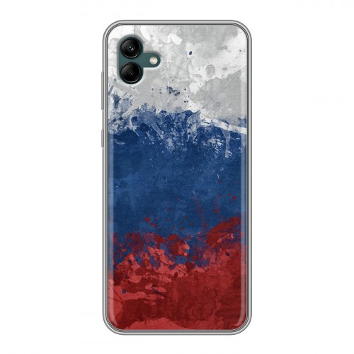 Дизайнерский силиконовый чехол для Samsung Galaxy A04 Российский флаг