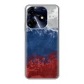 Дизайнерский силиконовый с усиленными углами чехол для Tecno Spark 10 Pro Российский флаг