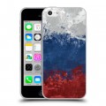 Дизайнерский пластиковый чехол для Iphone 5c Российский флаг