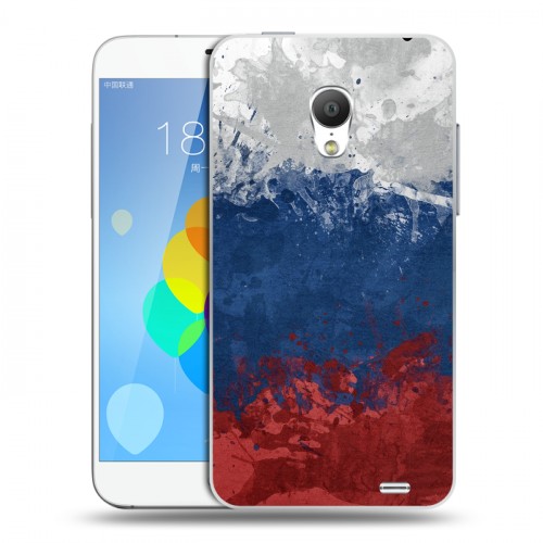 Дизайнерский силиконовый чехол для  Meizu MX3 Российский флаг