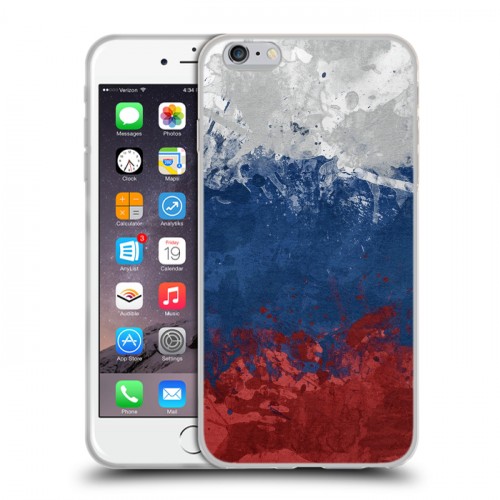 Дизайнерский силиконовый чехол для Iphone 6 Plus/6s Plus Российский флаг