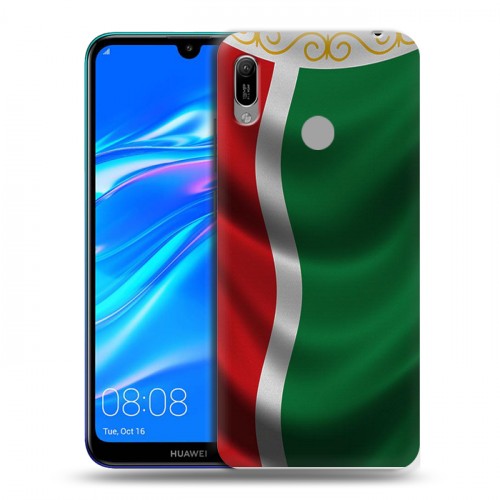 Дизайнерский пластиковый чехол для Huawei Y6 (2019) Флаг Чечни
