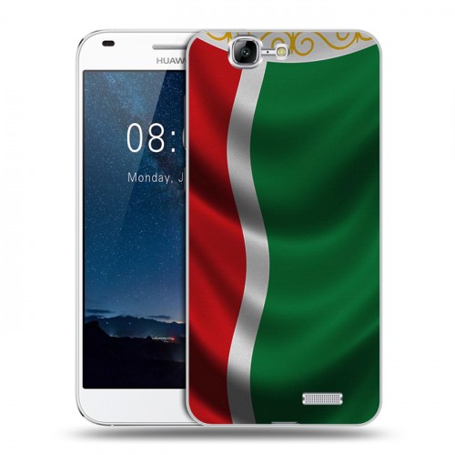 Дизайнерский пластиковый чехол для Huawei Ascend G7 Флаг Чечни