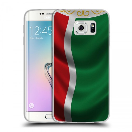 Дизайнерский пластиковый чехол для Samsung Galaxy S6 Edge Флаг Чечни