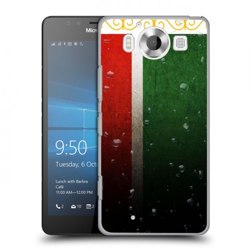 Дизайнерский пластиковый чехол для Microsoft Lumia 950 Флаг Чечни