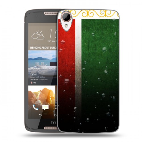 Дизайнерский пластиковый чехол для HTC Desire 828 Флаг Чечни