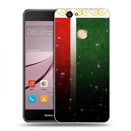 Дизайнерский силиконовый с усиленными углами чехол для Huawei Nova Флаг Чечни