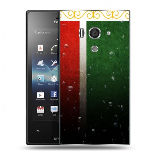 Дизайнерский пластиковый чехол для Sony Xperia acro S Флаг Чечни