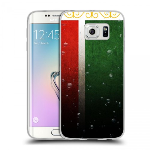 Дизайнерский пластиковый чехол для Samsung Galaxy S6 Edge Флаг Чечни