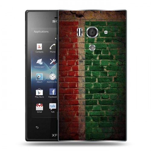 Дизайнерский пластиковый чехол для Sony Xperia acro S Флаг Чечни