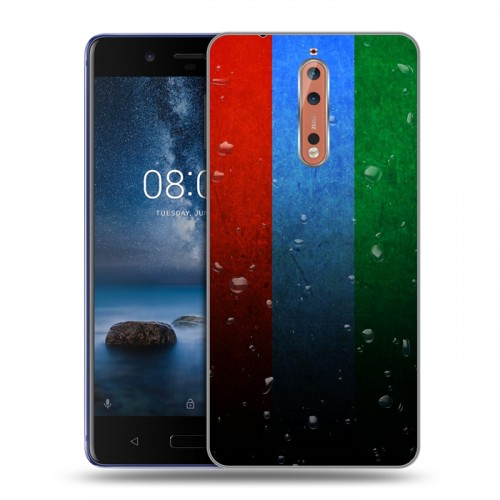 Дизайнерский пластиковый чехол для Nokia 8 Флаг Дагестана