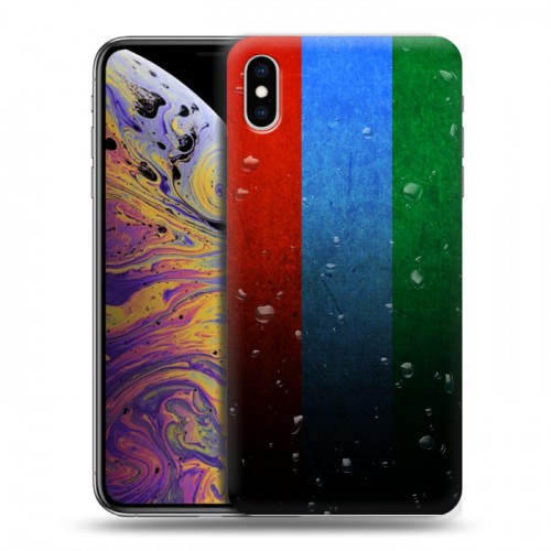 Дизайнерский силиконовый чехол для Iphone Xs Max Флаг Дагестана