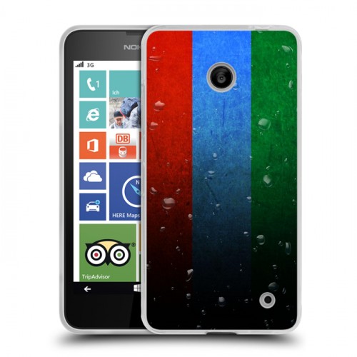 Дизайнерский пластиковый чехол для Nokia Lumia 630/635 Флаг Дагестана
