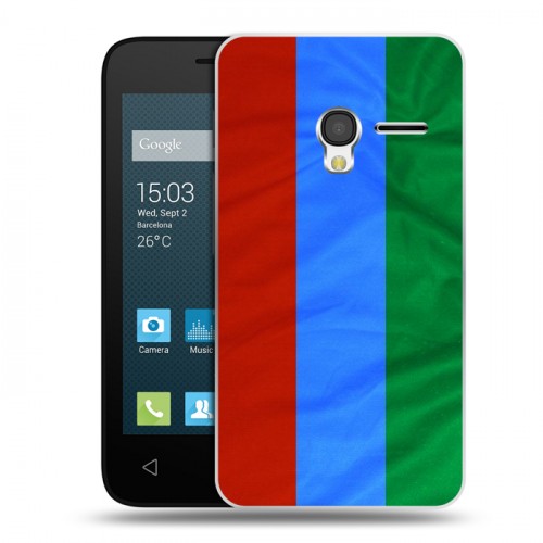 Дизайнерский пластиковый чехол для Alcatel One Touch Pixi 3 (4.0) Флаг Дагестана