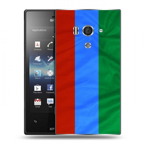 Дизайнерский пластиковый чехол для Sony Xperia acro S Флаг Дагестана